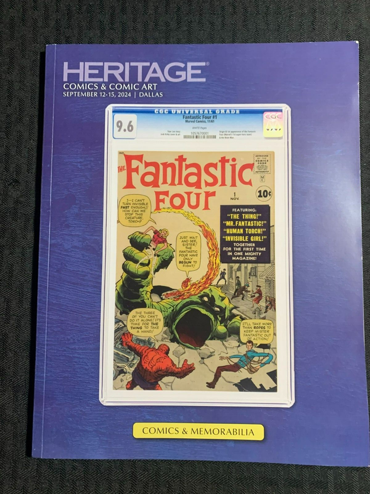 2024 Sept 12-15 HERITAGE Auction Catalog VF+ 8.5 Comics & Memorabilia