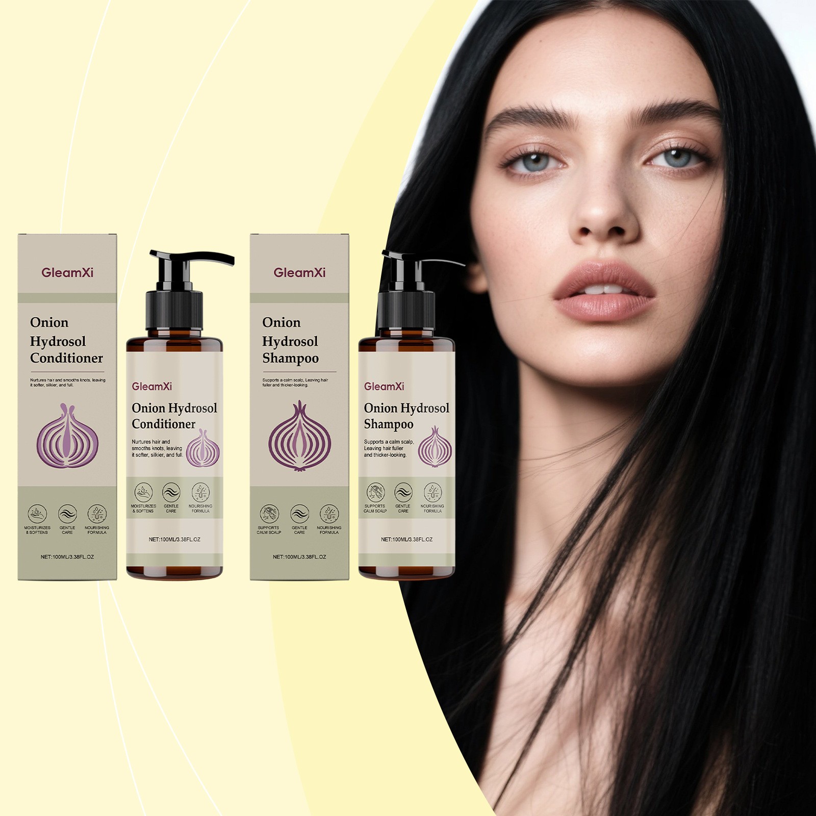 Onion Hydrosol Shampoo for Hair Growth, Onion Shampoo with Rosemary and Biotin