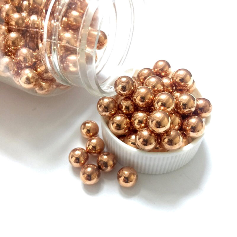 99.9% Pure Copper Balls - Precision Spheres, 0.3mm to 15mm, Smooth Finish