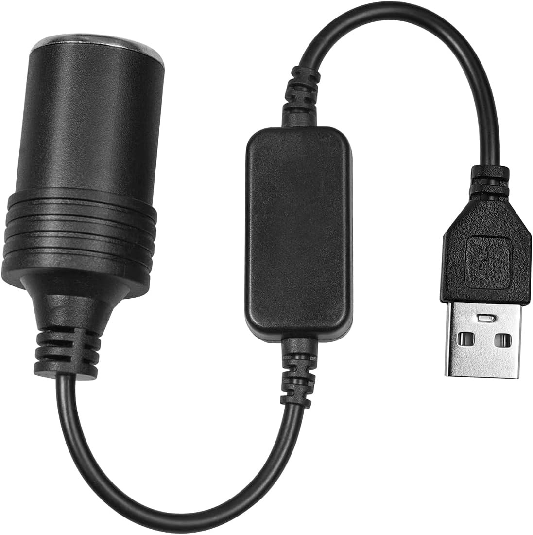 USB a Male to 12V Car Cigarette Lighter Socket Female Converter Cable, 10W Max V