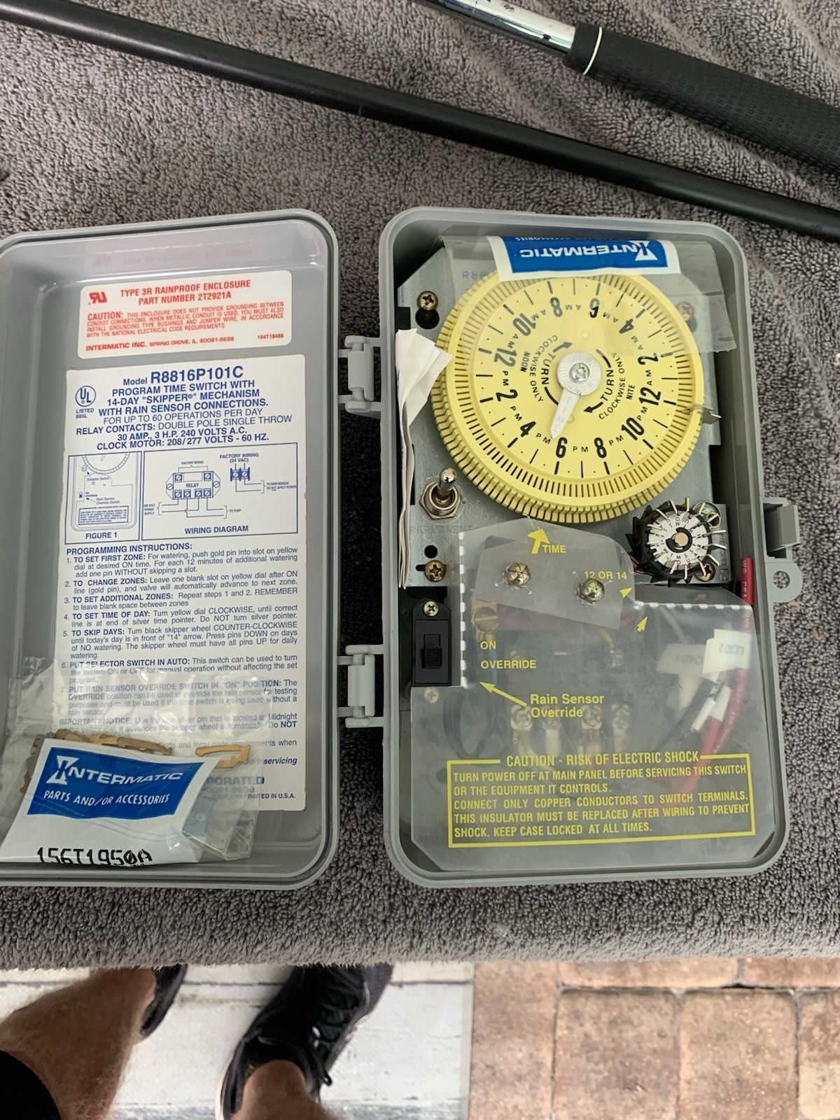 Intermatic R8816P101C 240V 3HP Sprinkler Timer  14Day Skip, RainReady
