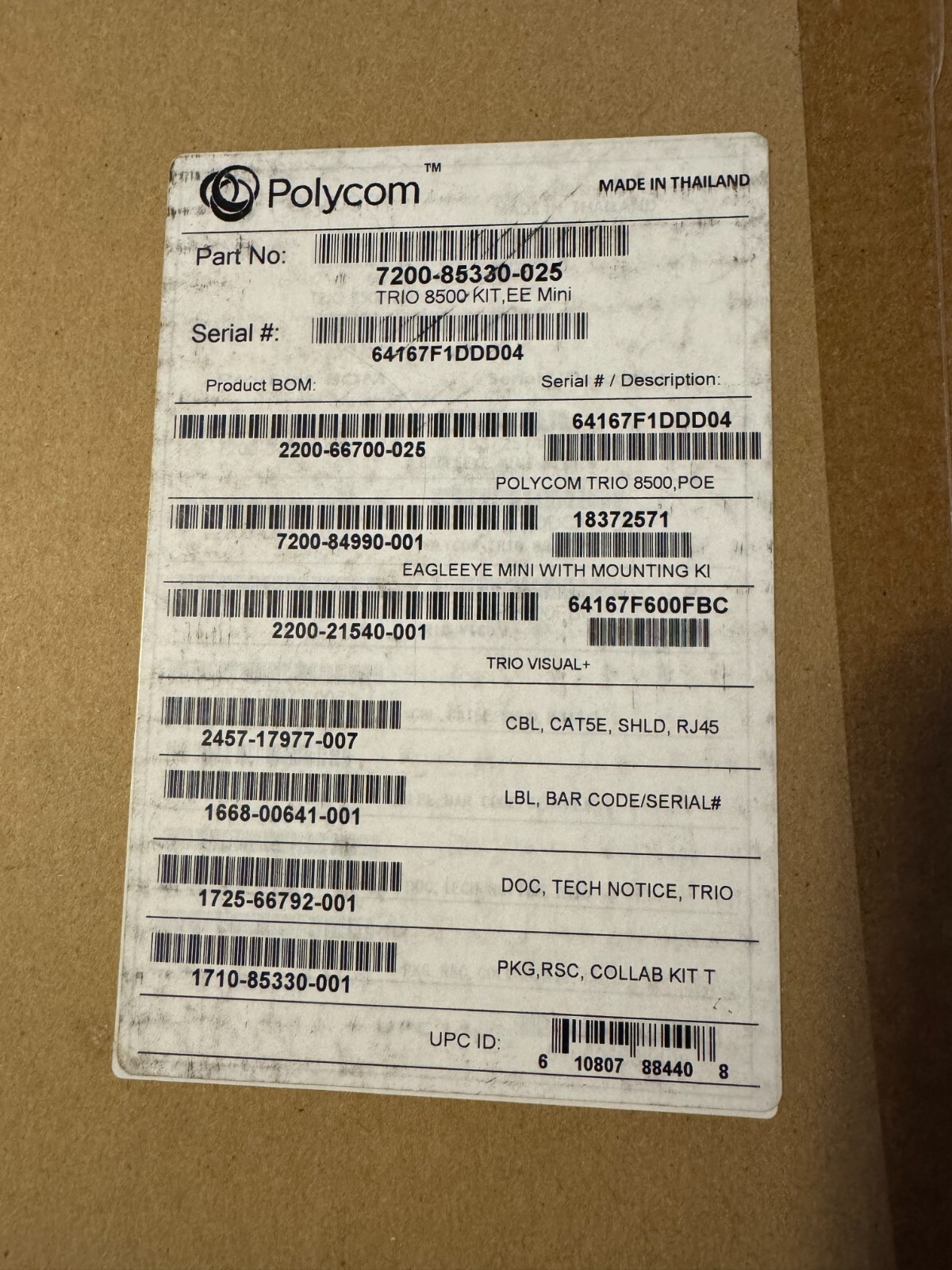 Poly RealPresence Trio 8500 Collaboration Kit conference VoIP 7200-85330-025