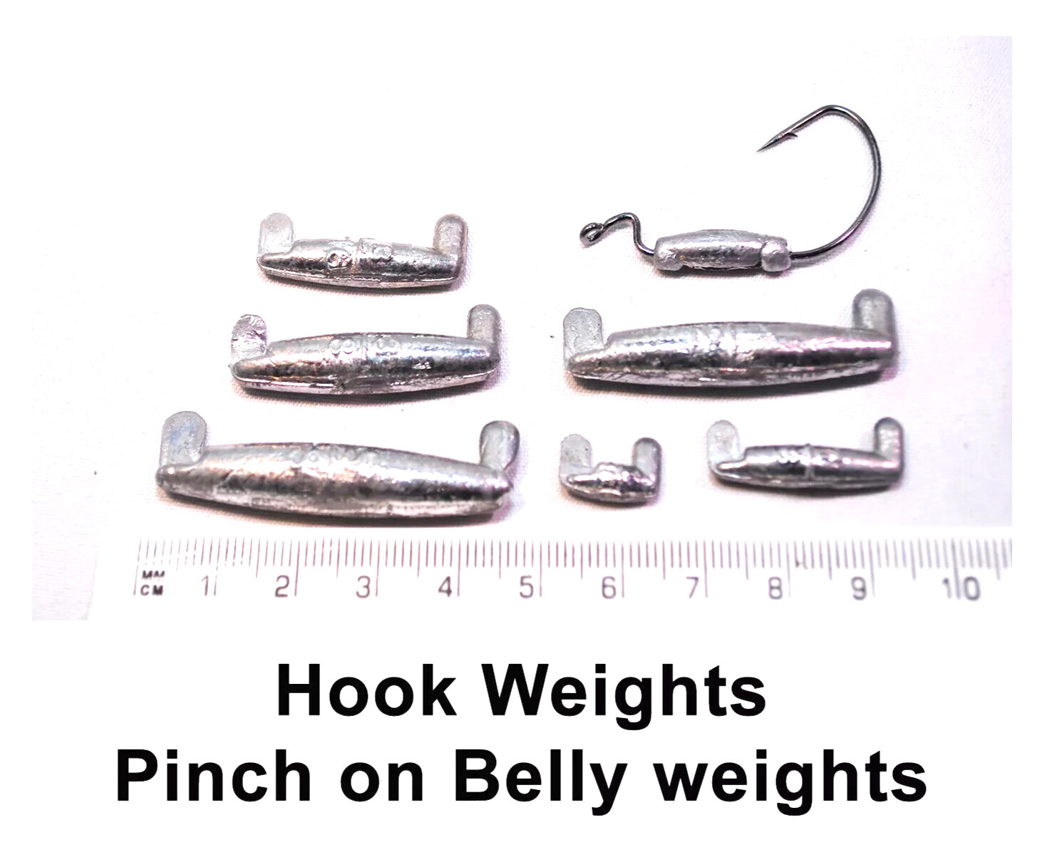 pinch on hook weights belly weights split belly shad weights bass pike perch