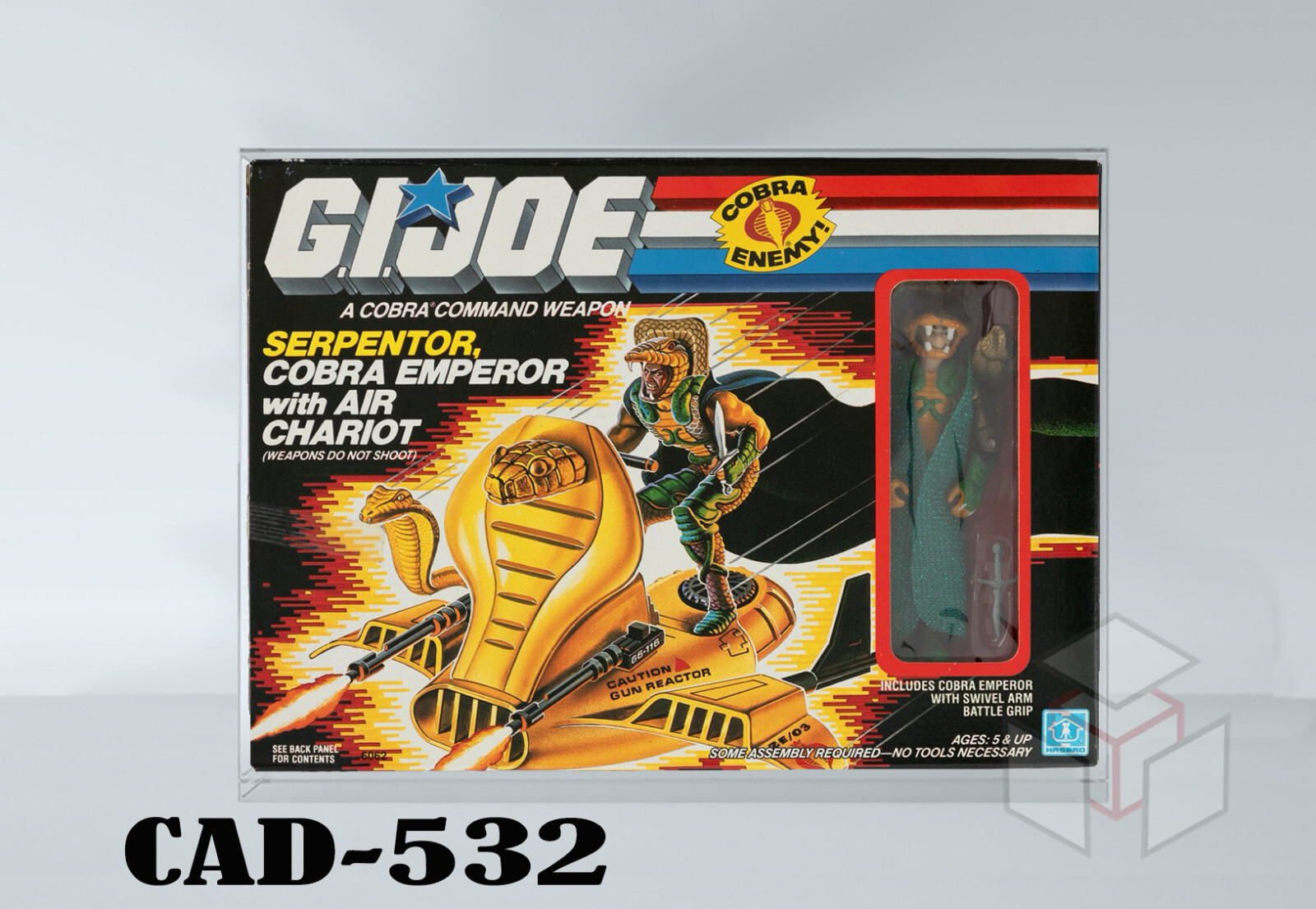 Pre-ORDER Acrylic Display Case for GiJoe ARAH Cobra Serpentor Air Chariot Boxed