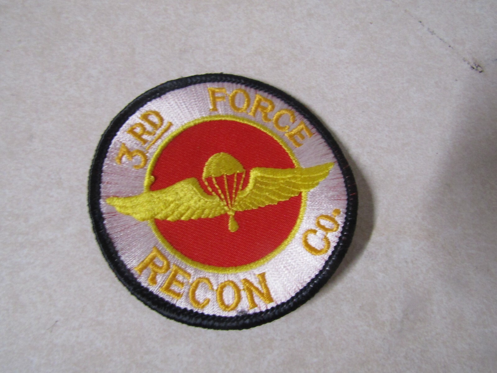 MILITARY PATCH VINTAGE OLDER USMC MARINE 3RD FORCE RECON CO