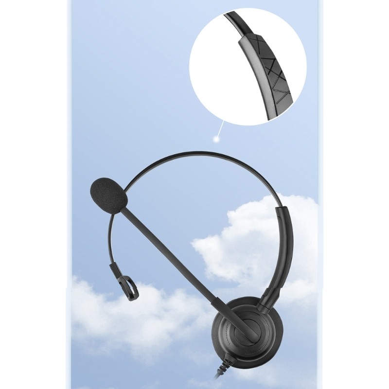 Computer Headset Microphone Memory Foam Earpad Advanced Noise Cancelling