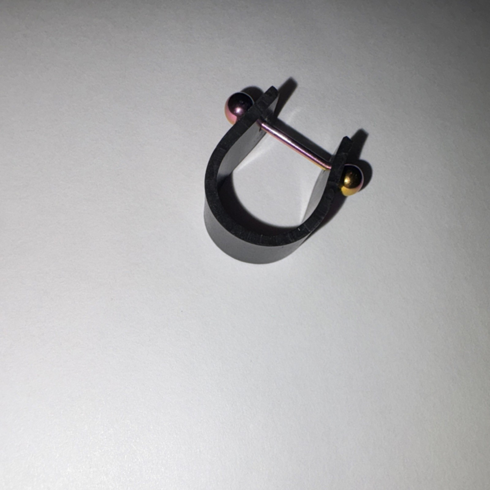 Black matte finish silicone ring made in size 6 with surgical steel.