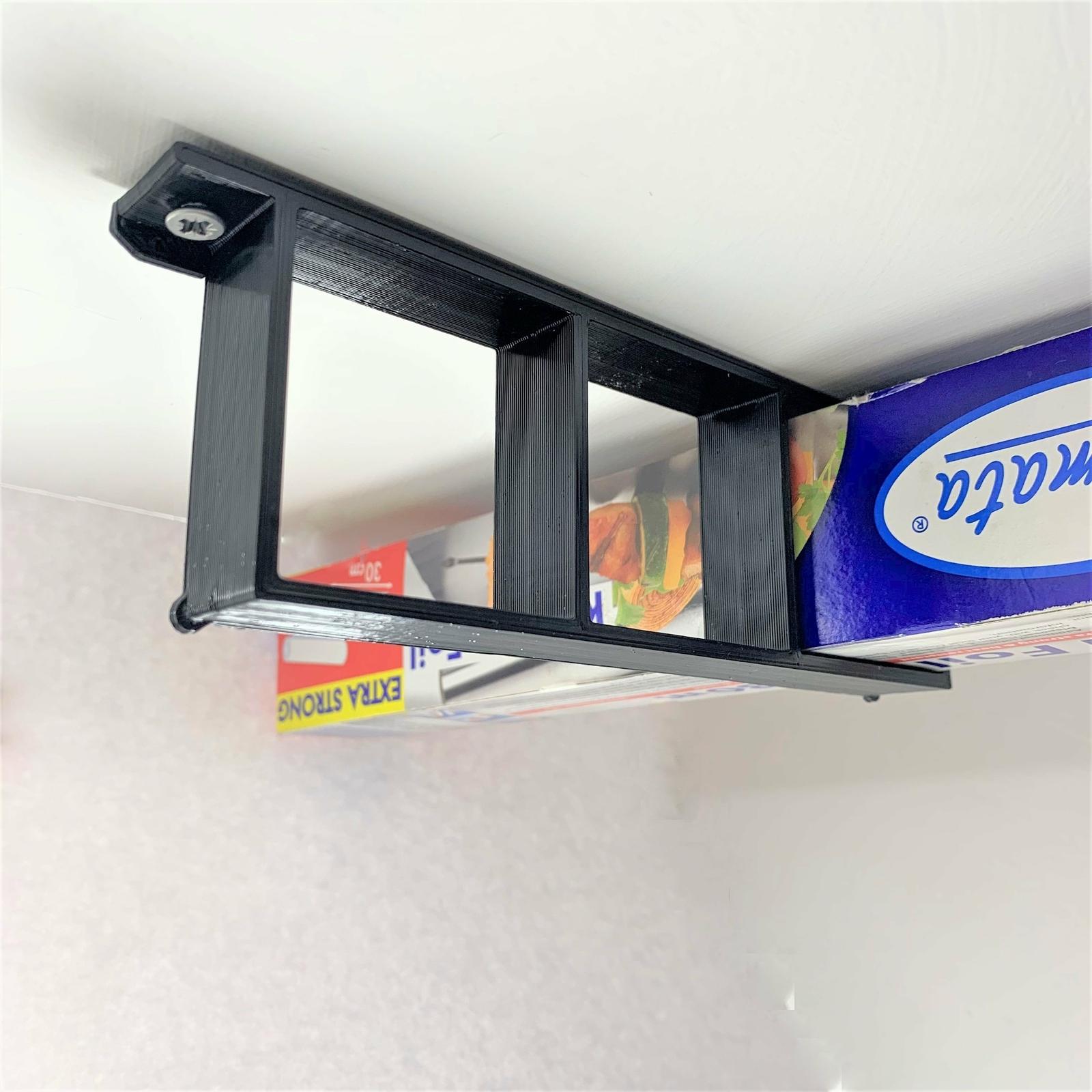 Foil/Cling Film/Grease Proof Paper Cupboard Under Shelf Holder : Black