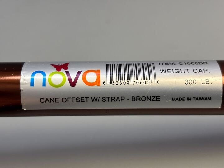 Nova C1060BR Cane Offset with Strap - Bronze 300lbs Max FREE SHIPPING!