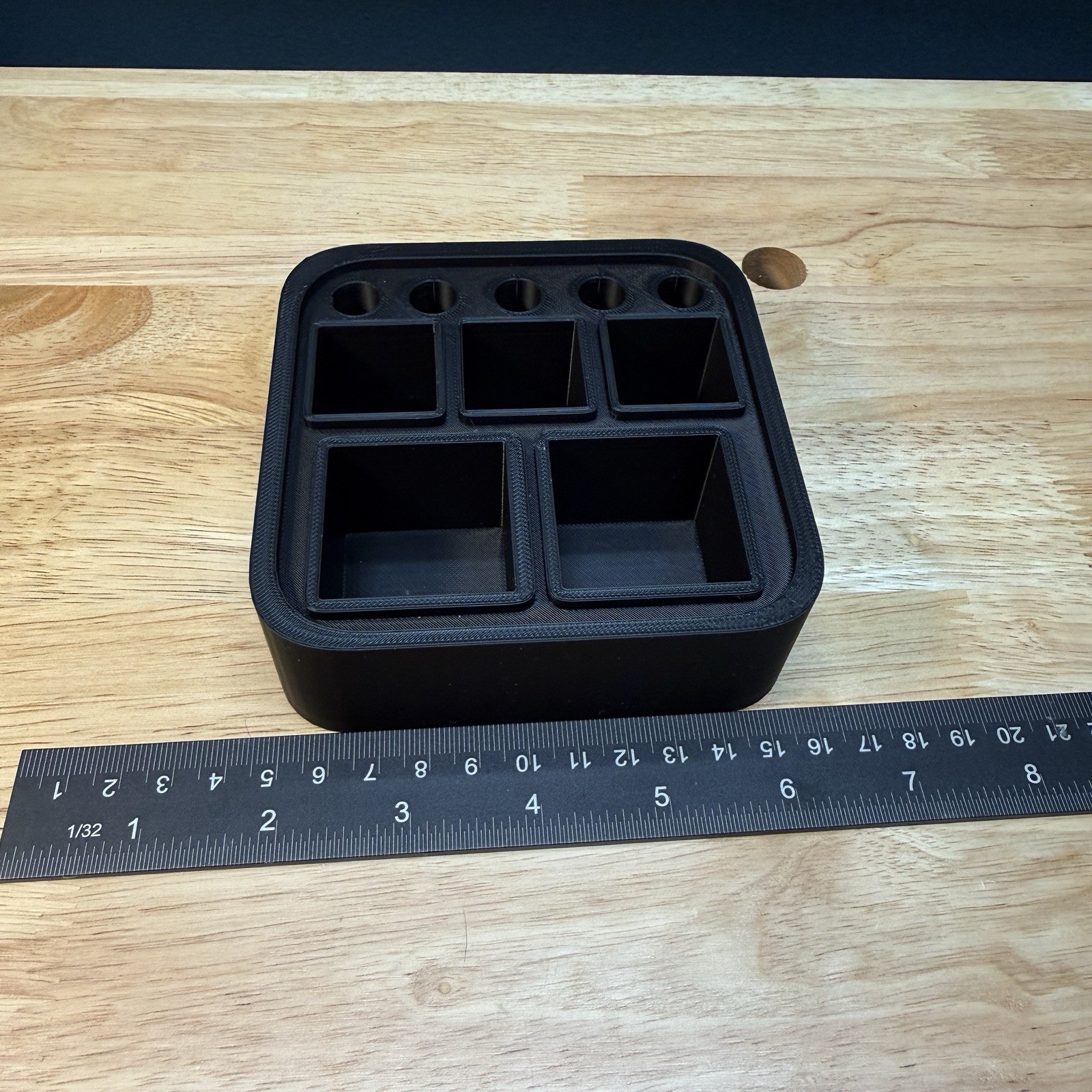 Modular Gunsmith Punch & Tool Organizer – Bench Block (5 Pocket + Punch Holder)