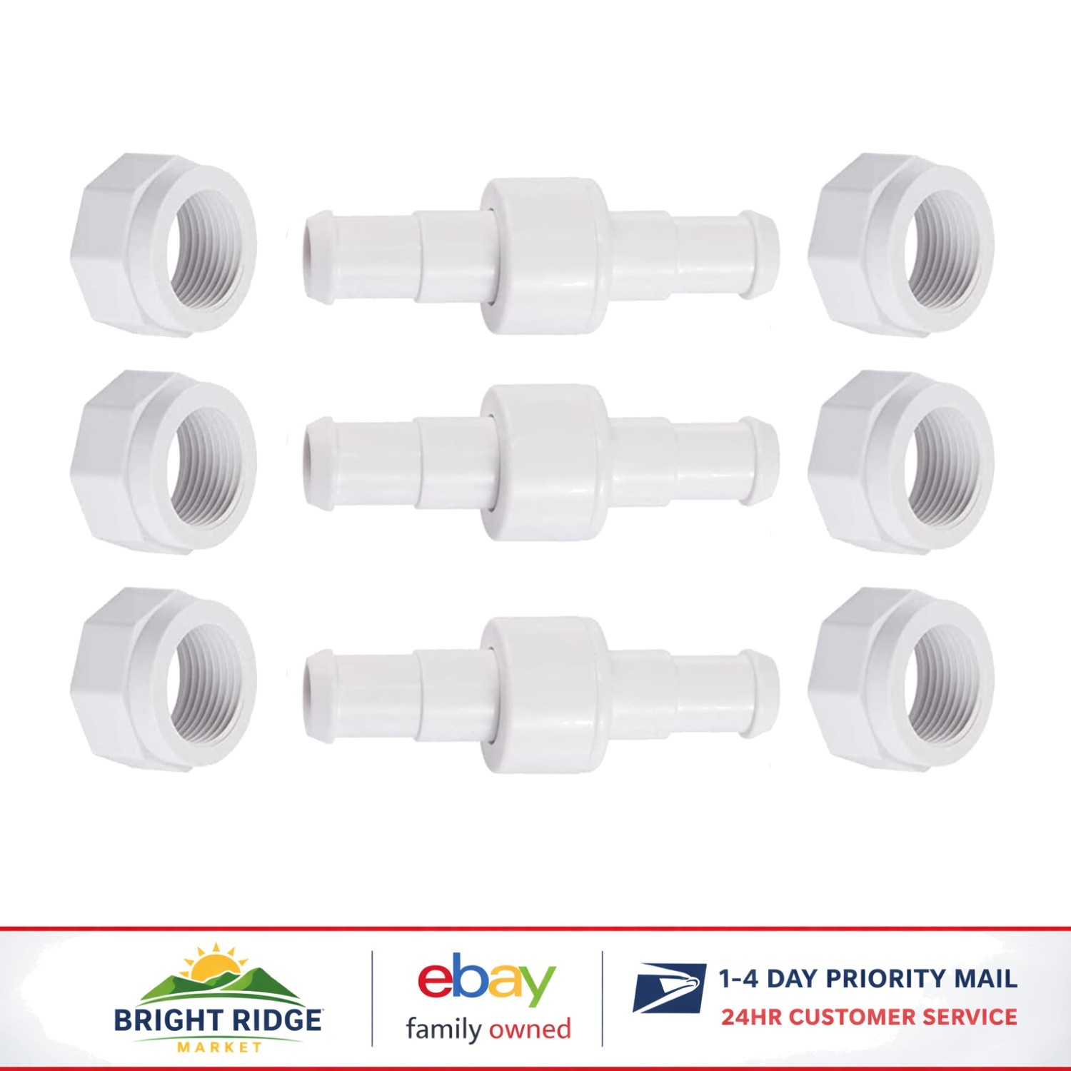 Pool Cleaner Hose Swivel and Nut Set for Efficient Maintenance Tasks