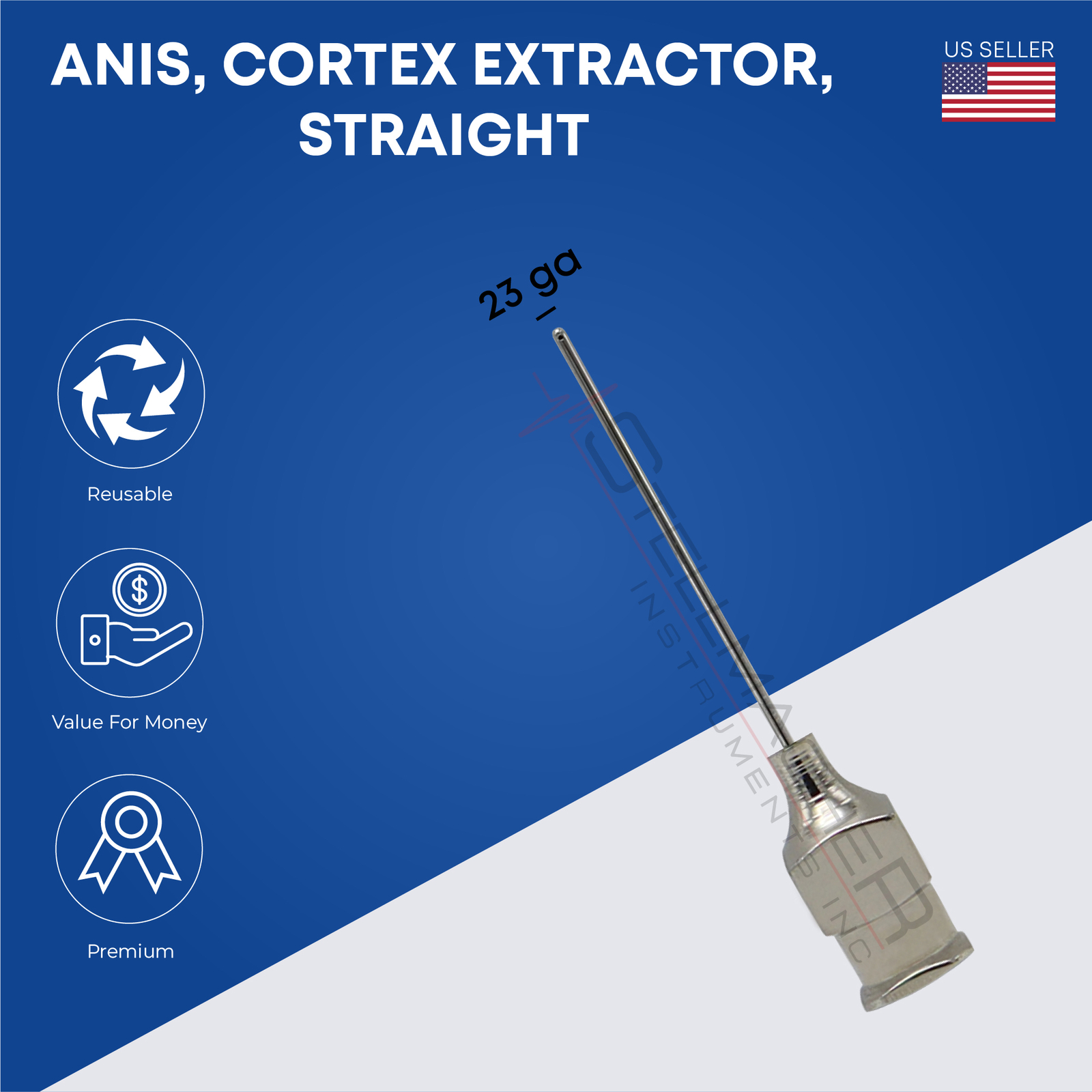 Anis Cortex Extractor Ophthalmic Surgical Instrument 23G Stainless Steel German