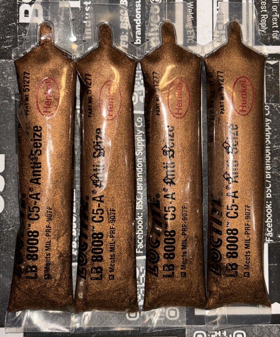 4 Packs Loctite LB 8008 C5-A Copper Based Anti-Seize 7G Pouch Paste 234292