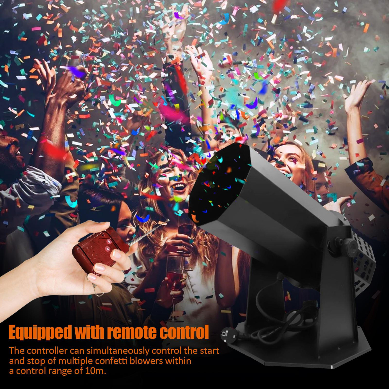 DMX Control Digital Confetti Cannon With Remote, Confetti Machine For Party DJ