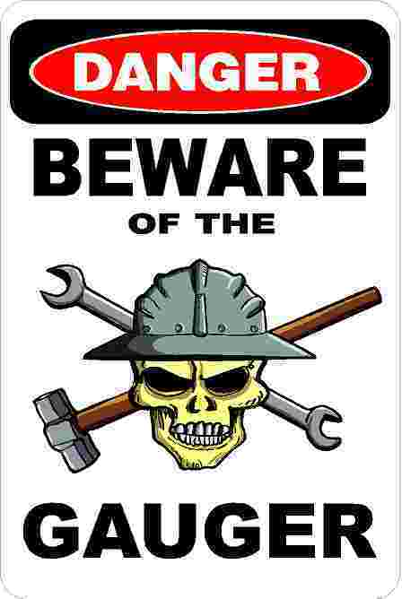 3 - Danger Beware Of The Gauger Hat Helmet Sticker H523
