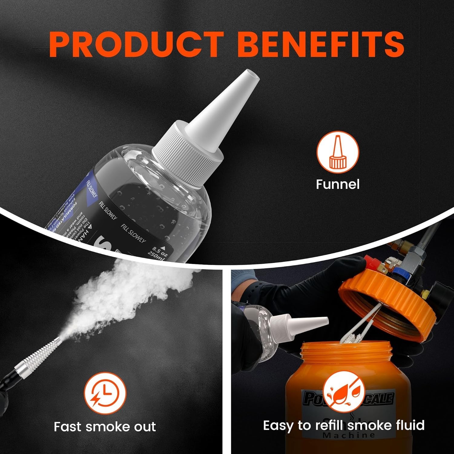 8.5oz Smoke Machine Liquid Refill for Automotive Leak Testing
