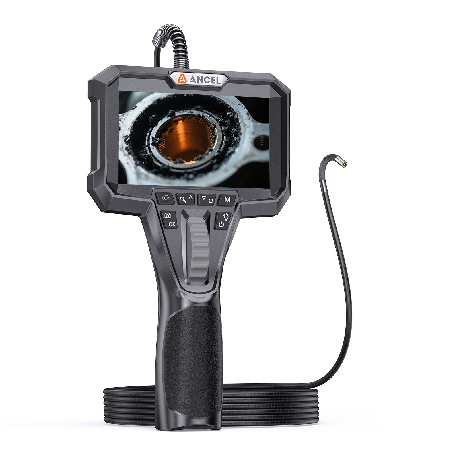 ANCEL 210° Articulating Borescope 3.9mm Industrial Endoscope Inspection Camera