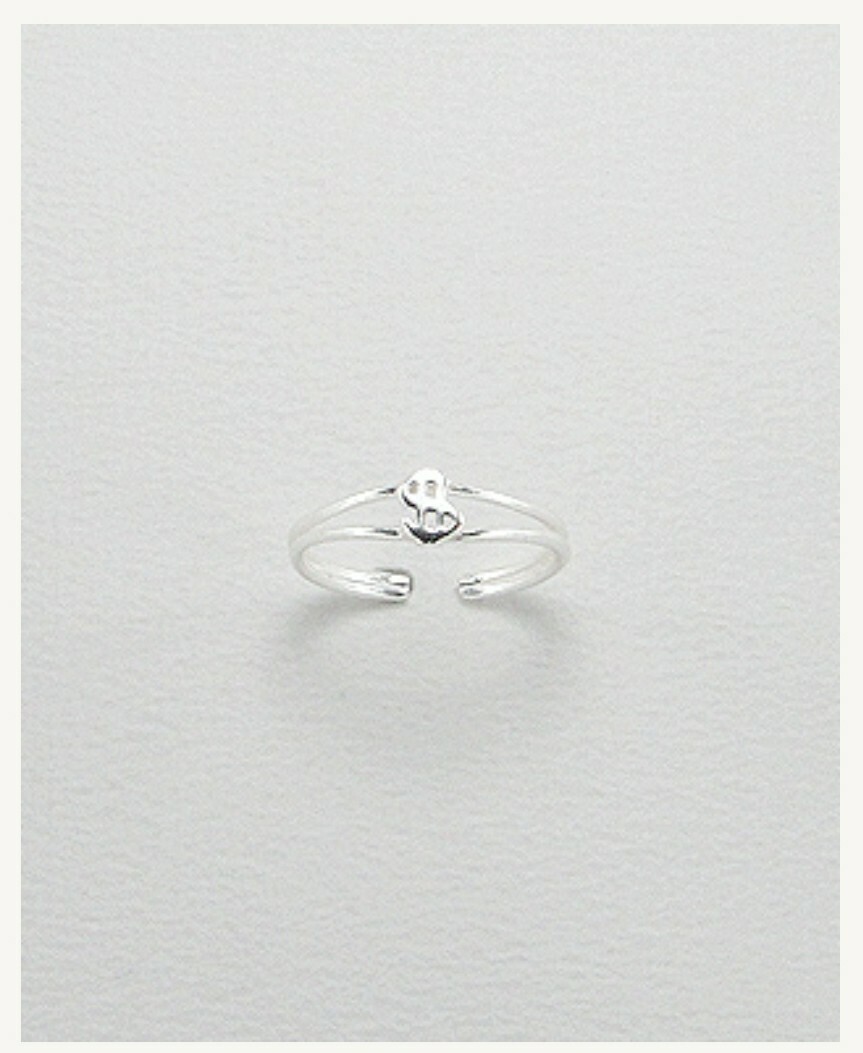Hand made sterling silver toe ring, plated with pure silver and e-coat.