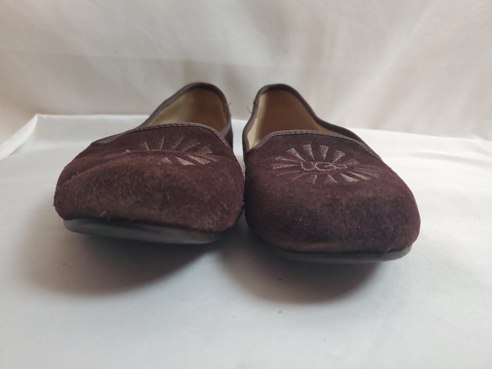 UGG Australia Alloway Suede Shearling Flats #1001632 Brown Size 5
