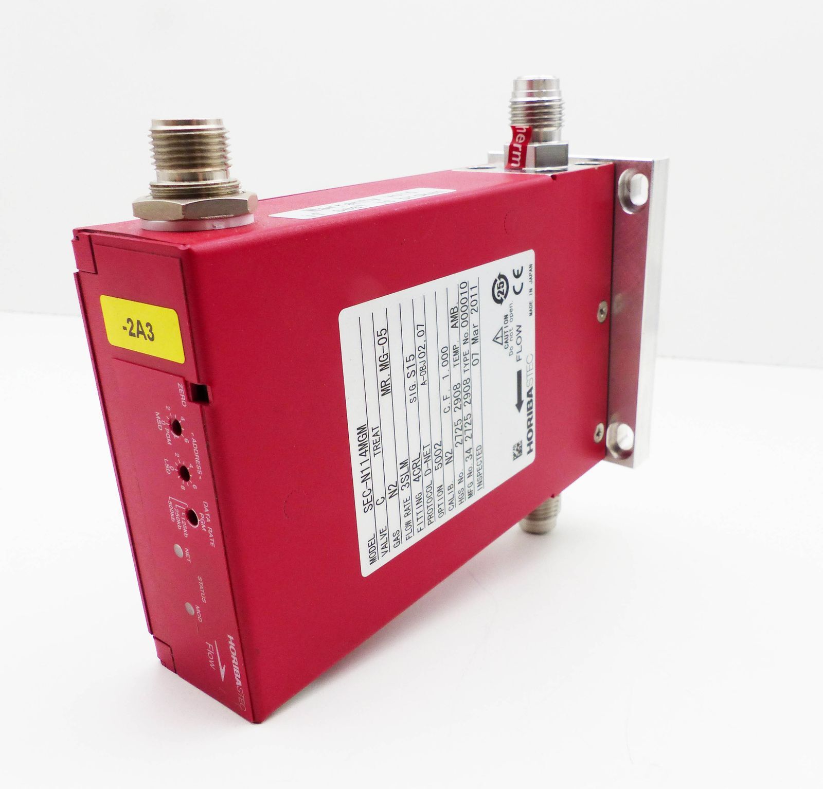 Horiba Stec SEC-N114MGM 000010 Mass Flow Device Flow Meter 3SLM -used-