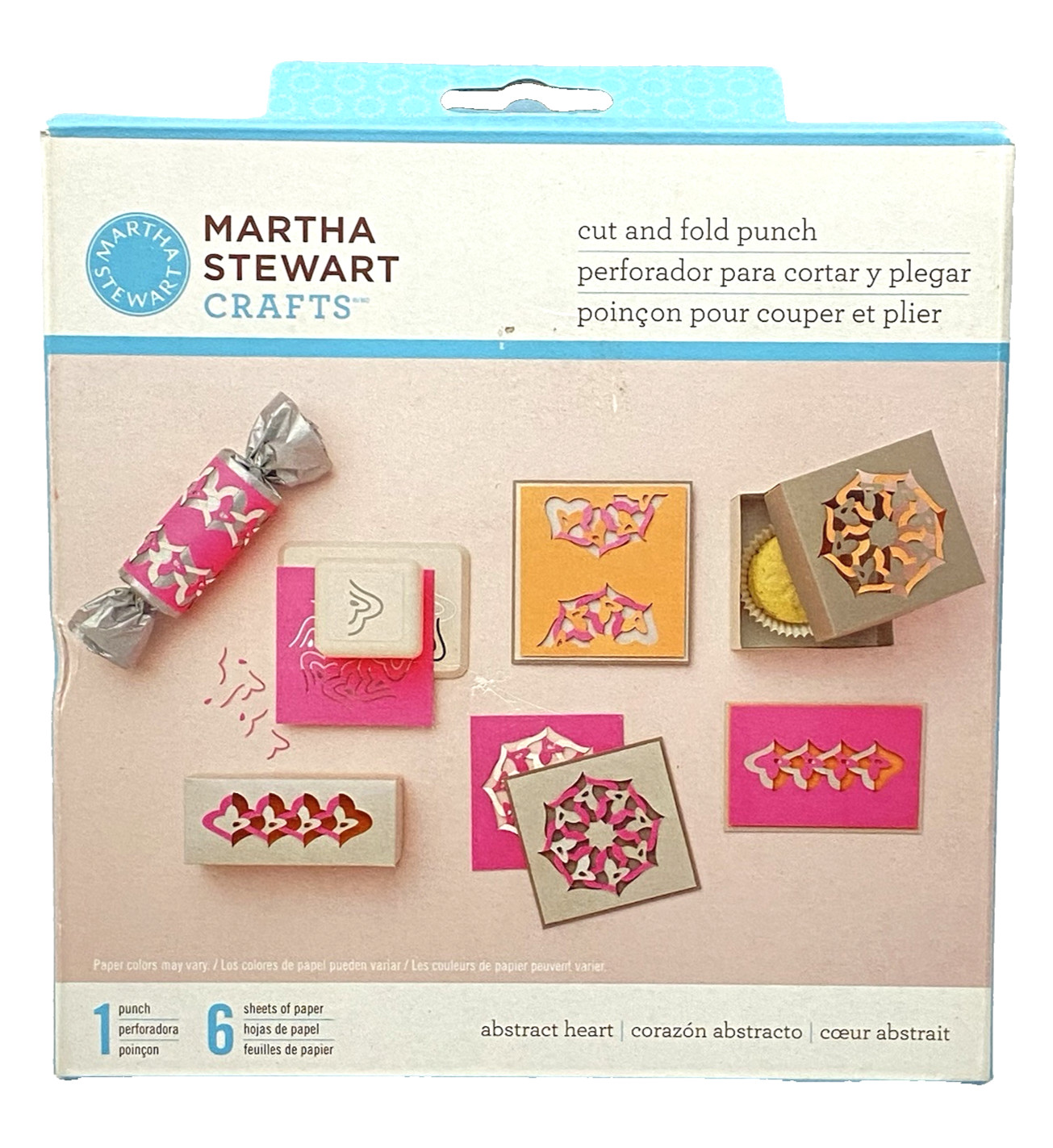 Martha Stewart Crafts EK Success Cut and Fold Punch Abstract Heart 42-95001 NIB