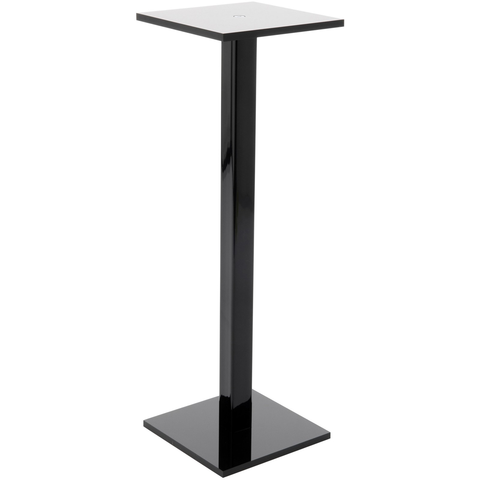 Plymor Black Acrylic Square Barbell Pedestal Display Riser 12.5" H x 4" W x 4" D