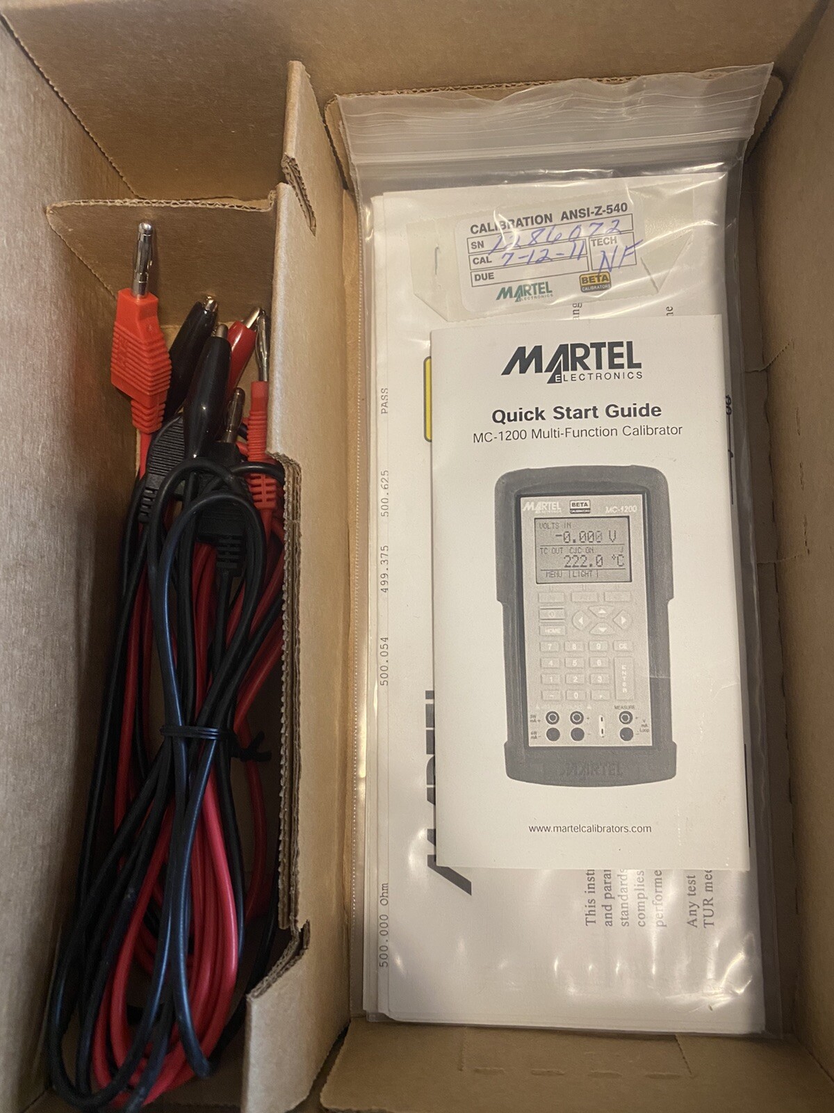 Martel MC1200 Multifunction process calibrator