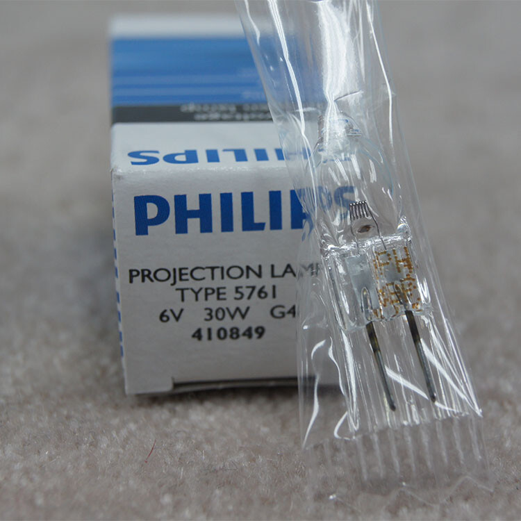 PHILIPS PROJECTION LAMP TYPE 5761 6V30W G4 Shadowless Bulb Microscope light