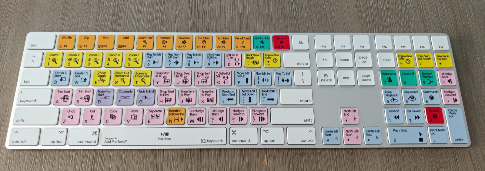 KB Keyboards Avid Pro Tools Apple Magic Keyboard With Num. Keypad Wireless/Wired