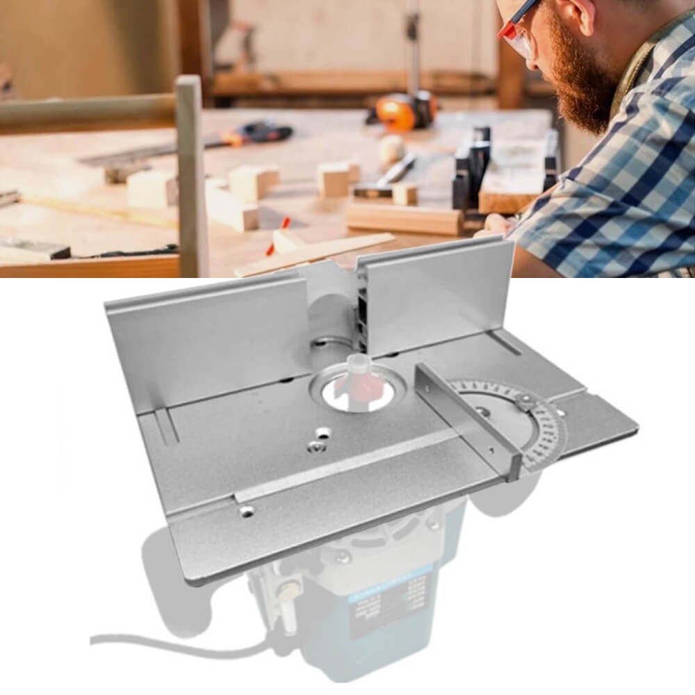 1X Woodworking Bench Flip Board Router Table Plate For Electric Trimming Machine