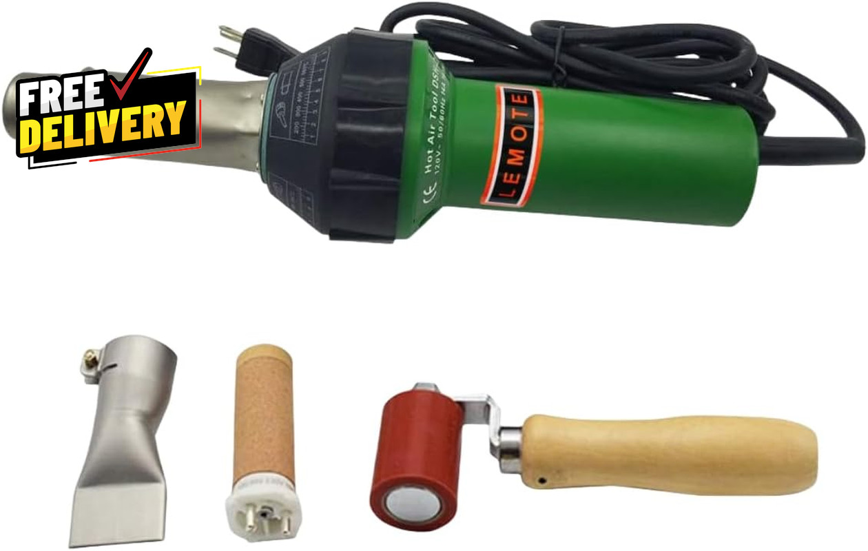 110V Hot Air Gun Welding Torch 1600W Heat Gun Plastic Welder Roofing Welder Kits