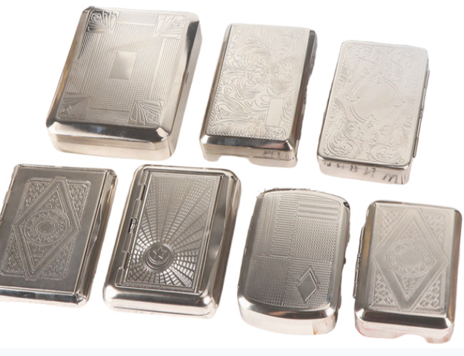2piece Flip tobacco moisturizing box tinplate storage case paper holder ZX-72