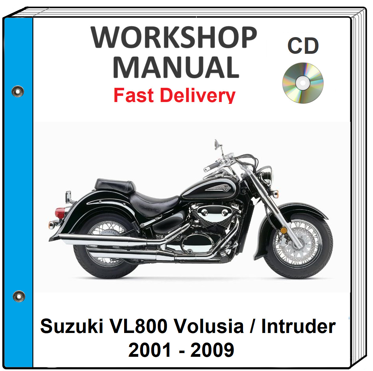 SUZUKI VL800 INTRUDER VOLUSIA 2005 2006 2007 2008 SERVICE REPAIR SHOP MANUAL CD