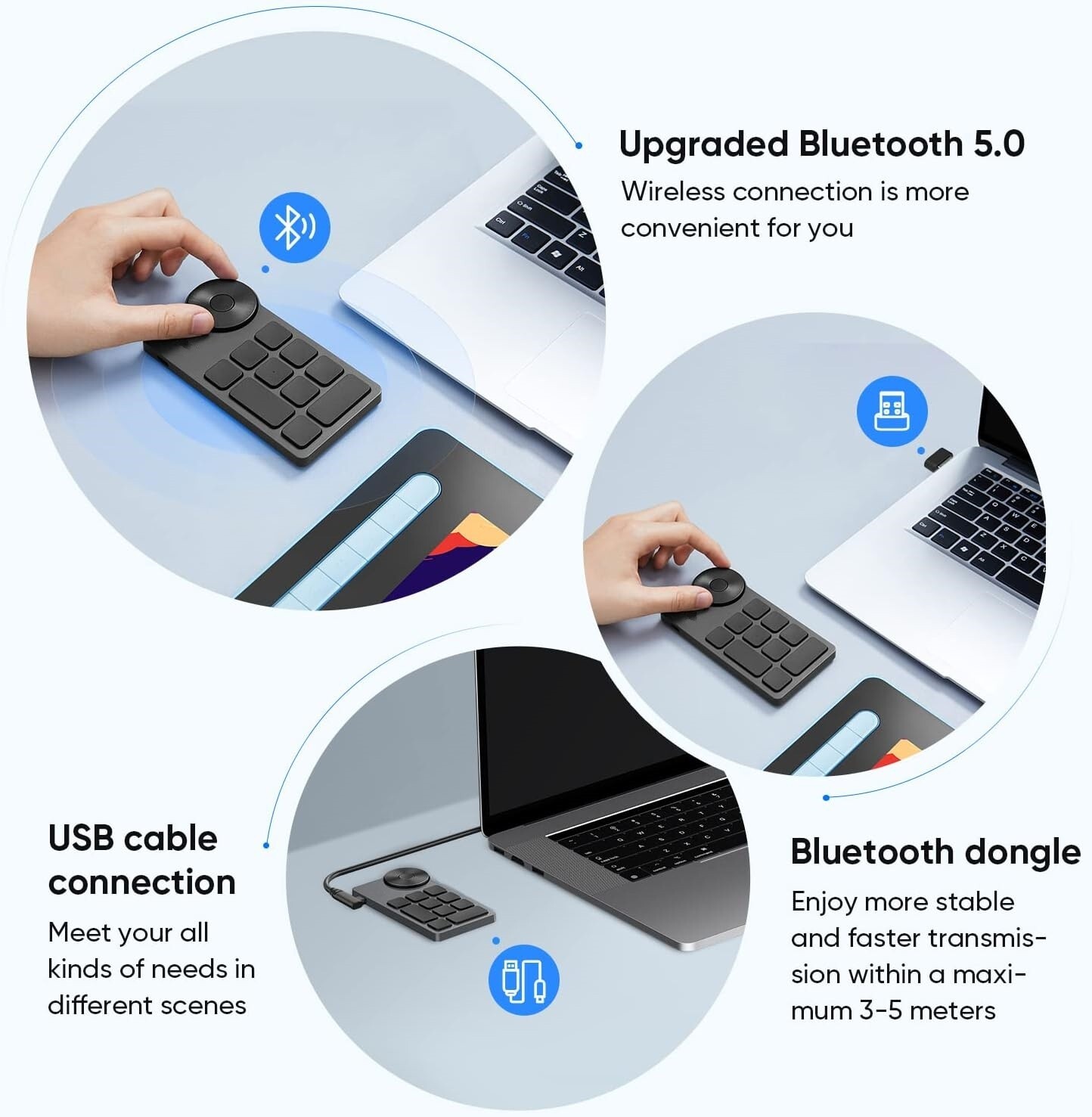 Teclado de acceso directo inalámbrico con control remoto programable Negro NUEVO