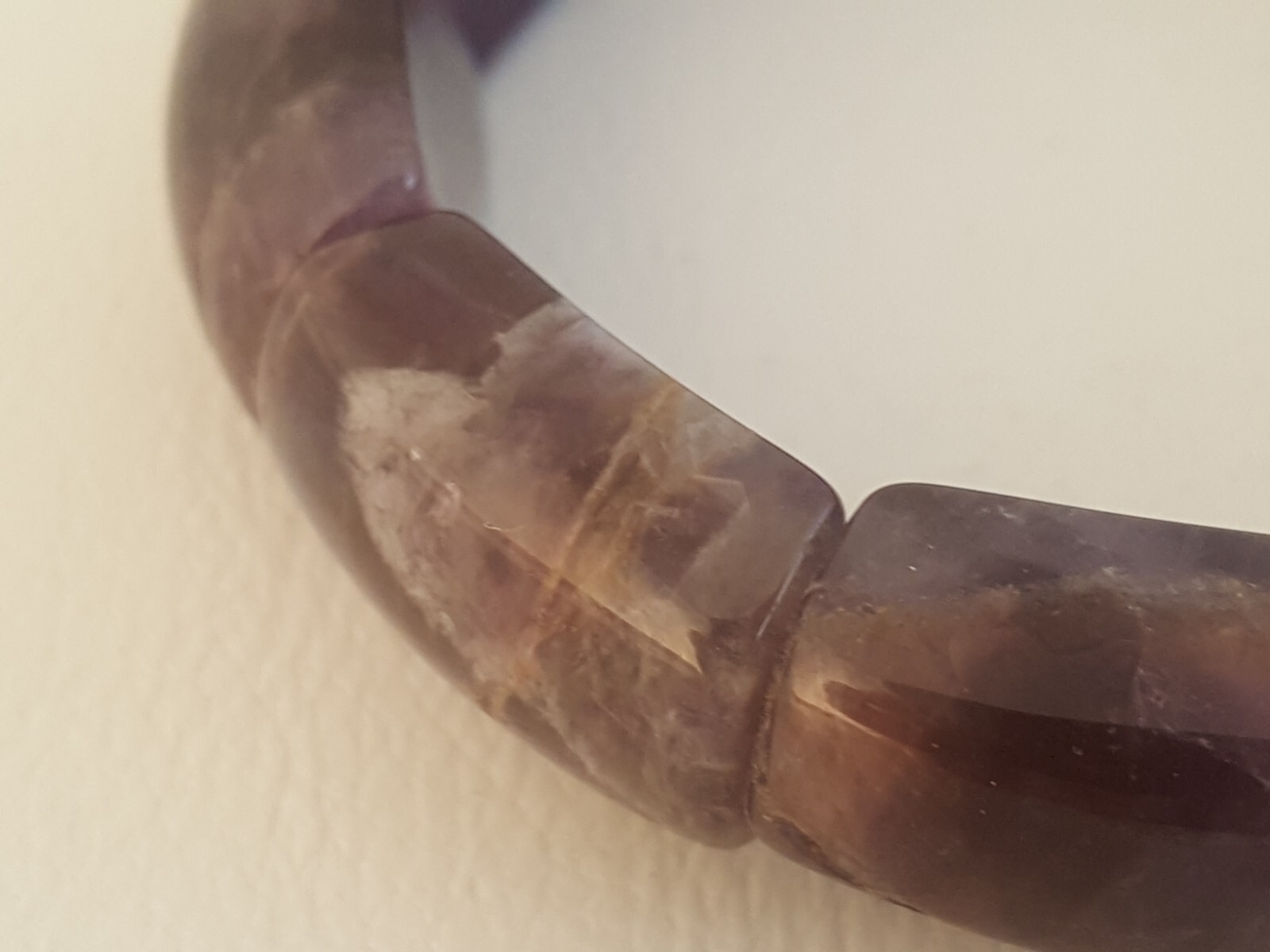 Amethyst stretch bracelet artisan handcrafted