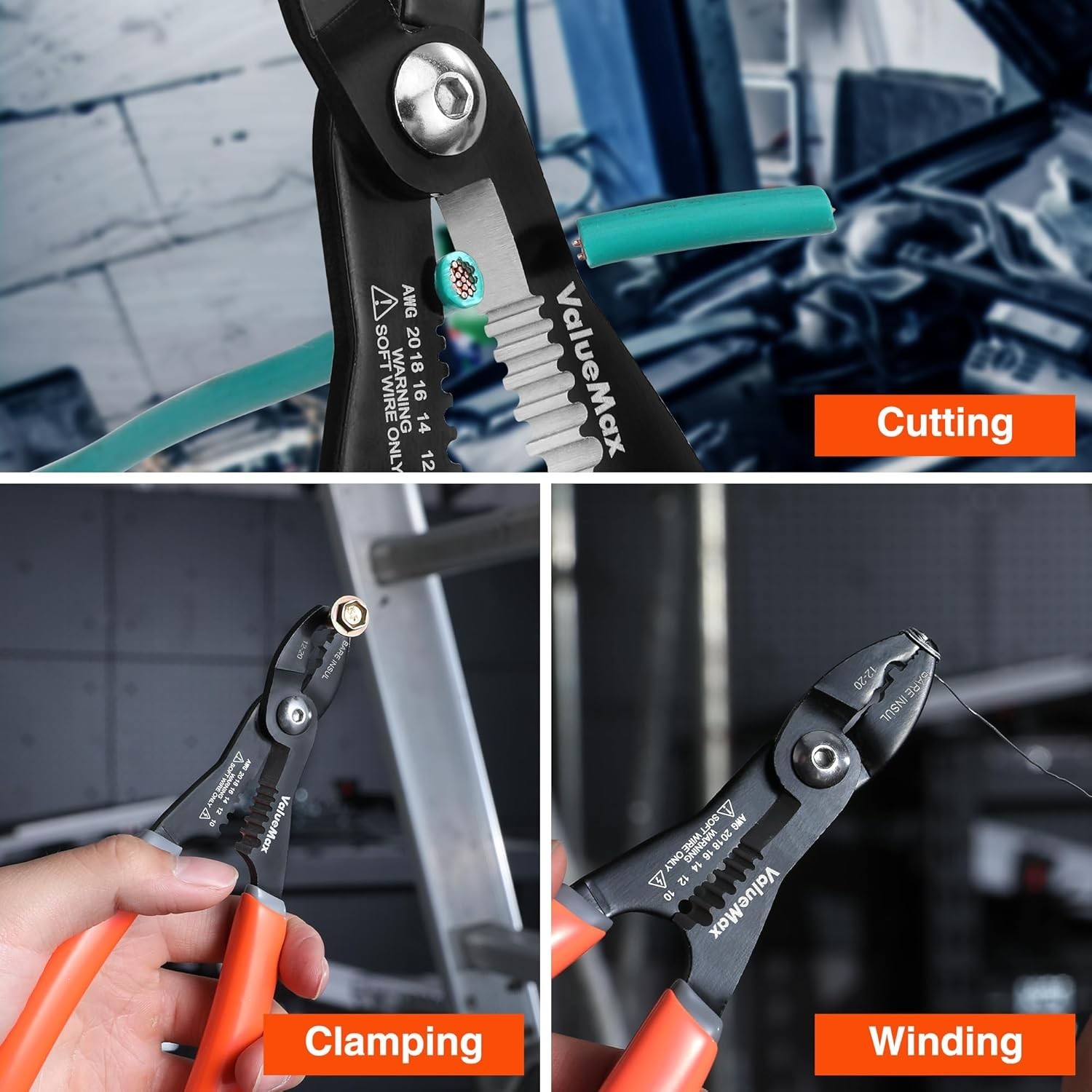 4-in-1 Wire Stripper Tool, Wire Stripper, Wire Crimper, Wire Crimping Tool, M...
