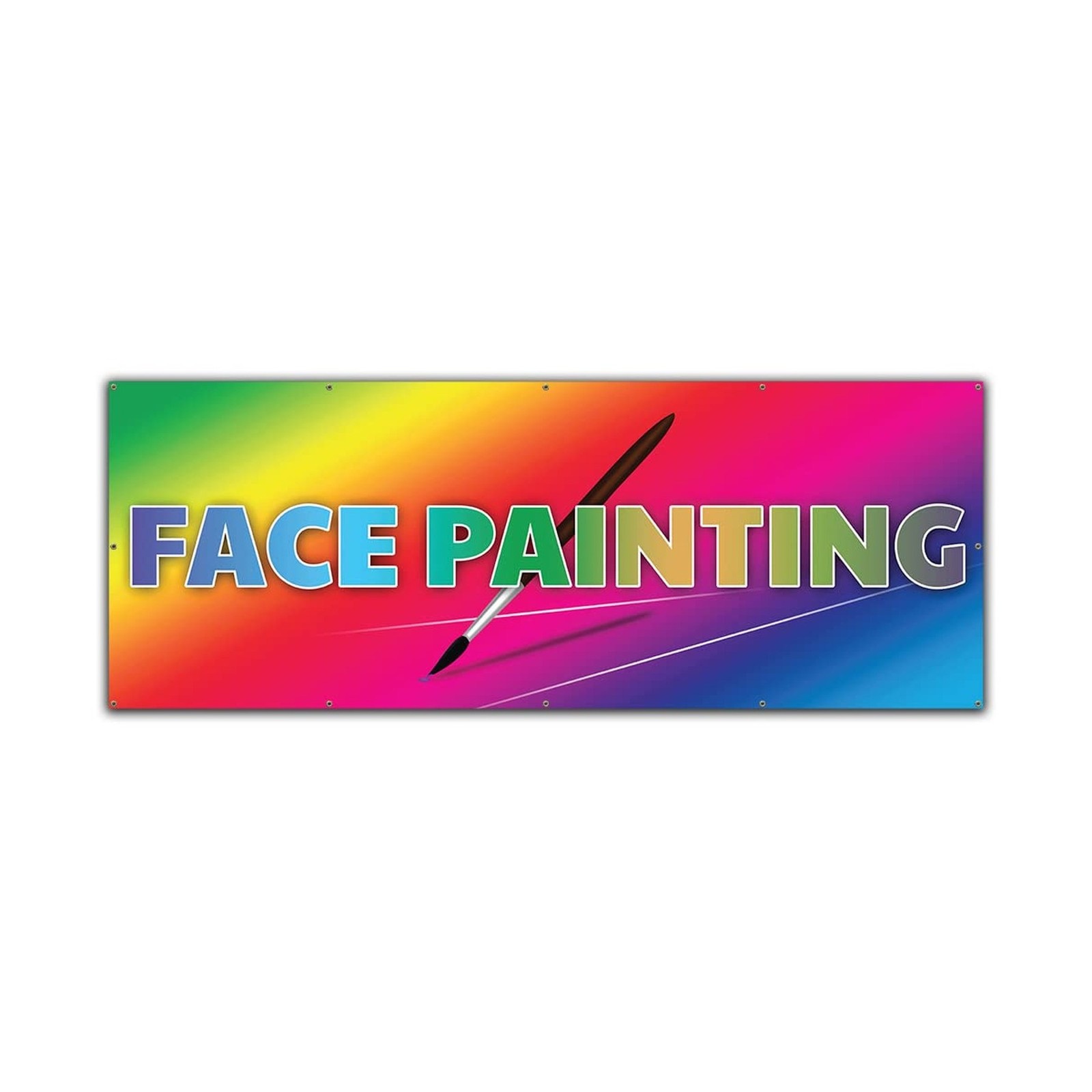 Face Painting | 48" X 120" Banner | Heavy Duty 13oz. Outdoor Vinyl Single Sid...