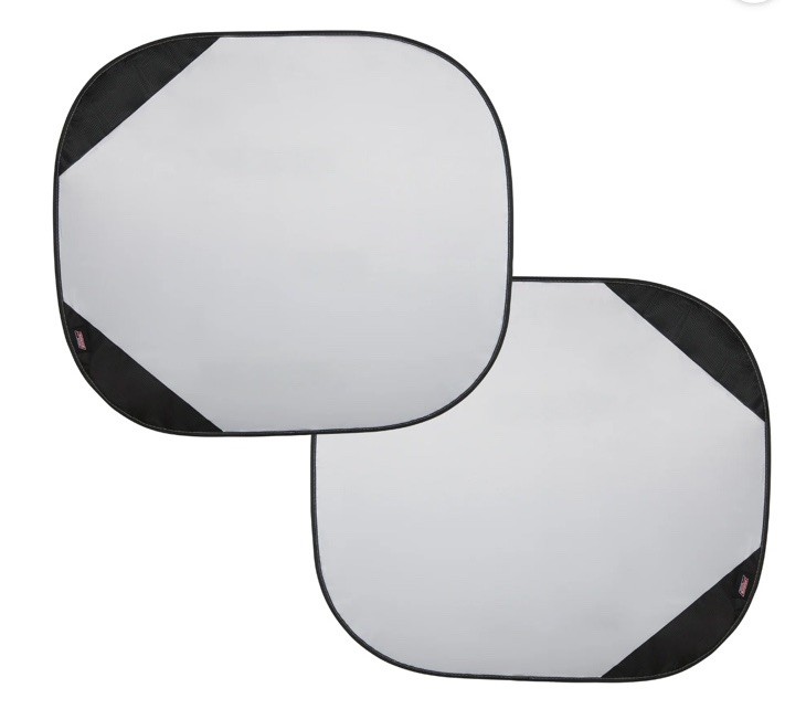 Genuine Dickies 2-Pc Magic Windshield Shade Archer White Foldable Sunshade Car