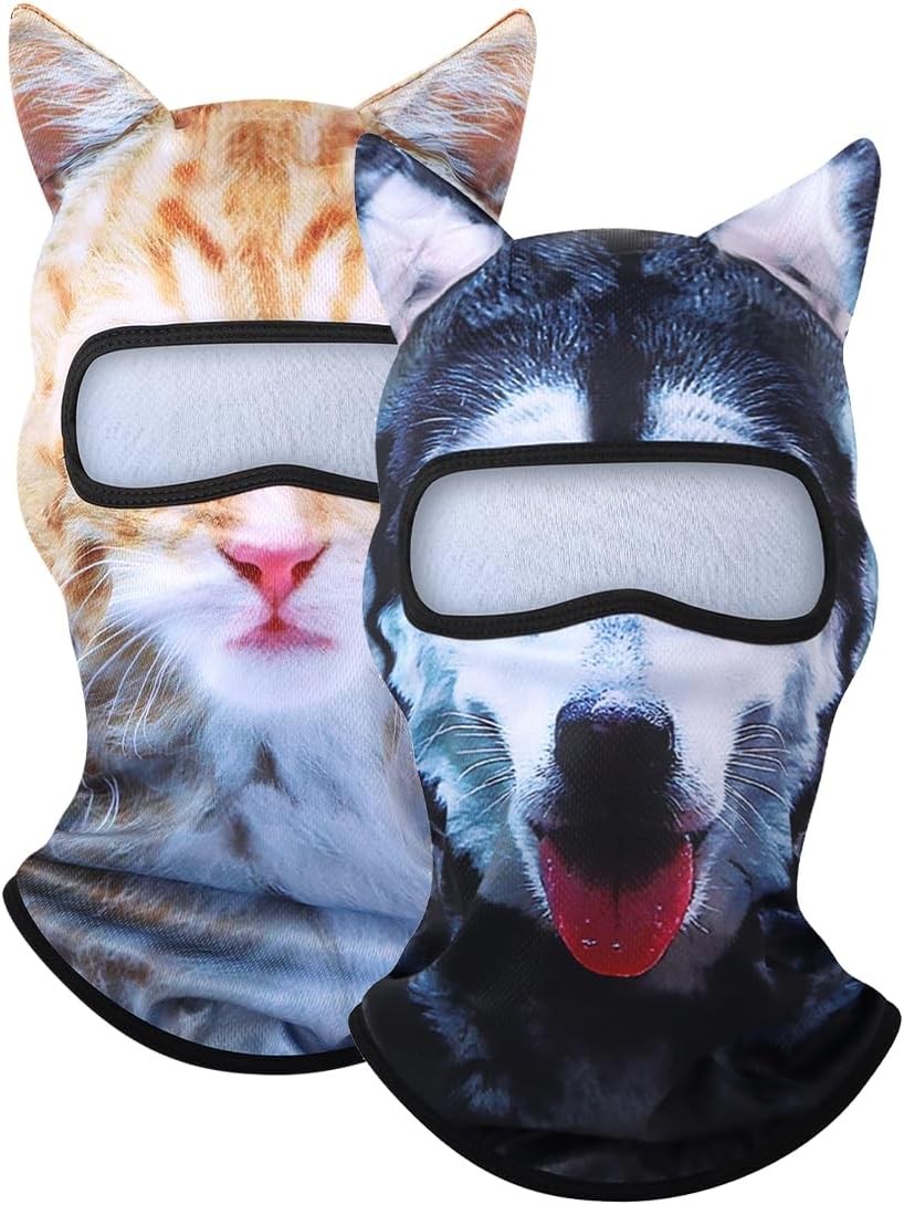 3D Cat Ski Balaclava Sheisty Face Mask with Ears Cute Animal Ski Mask for Party
