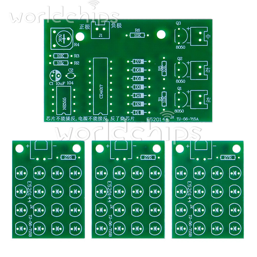 CD4017 + NE555 Flash Light DIY LED Electronic Kit Soldering Learning Project
