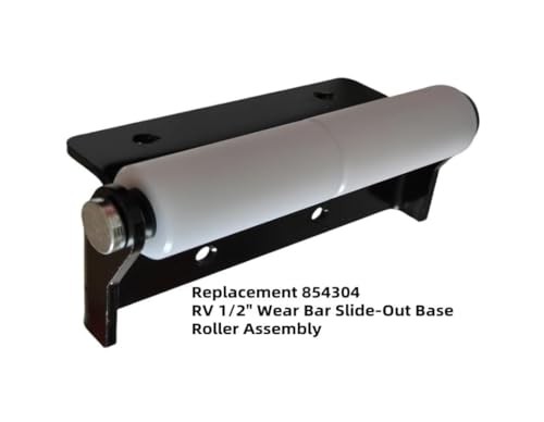 Replacement 854304 RV 1/2" Wear Bar Slide-Out Base Roller Assembly Overall