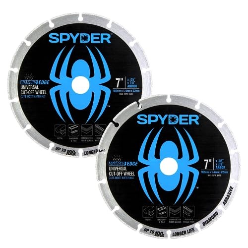 Spyder 14007 Diamond Edge Universal Cut-Off Wheels, 7", 2-Pack