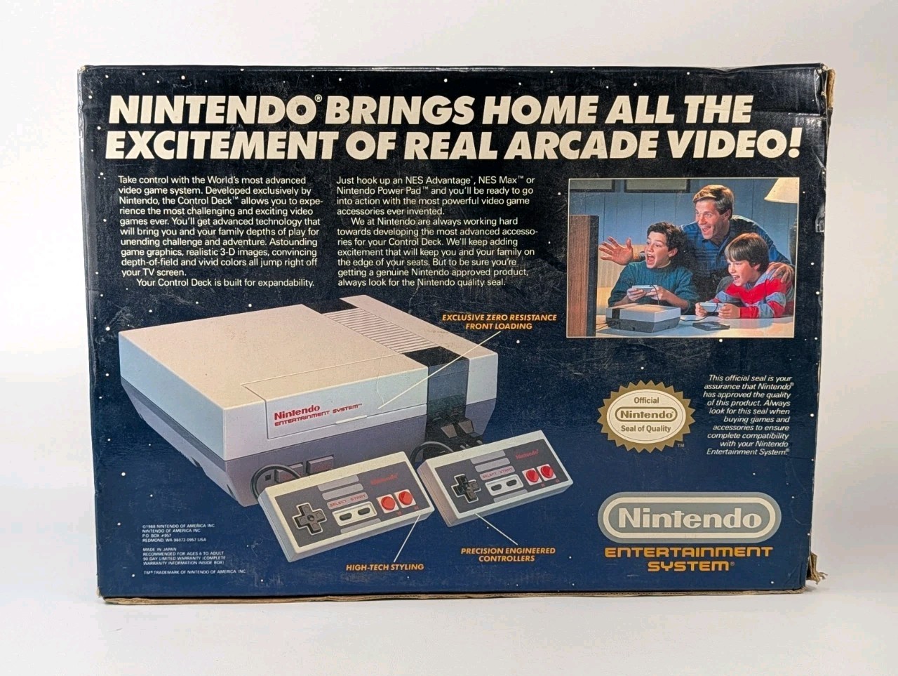 NES Control Deck Nintendo Entertainment System EMPTY BOX Only