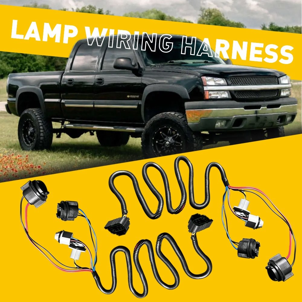 Left & Right Side Tail Light Lamp Wiring Harness for Chevy Silverado 16531401