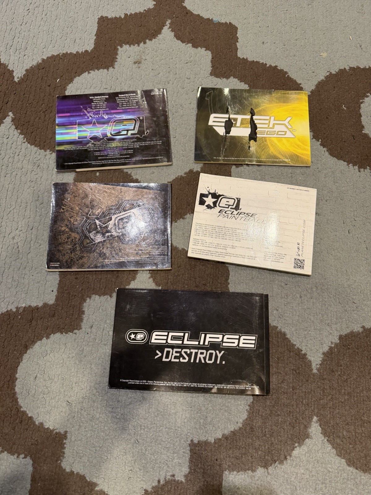PLANET ECLIPSE PAINTBALL MANUAL LOT!!