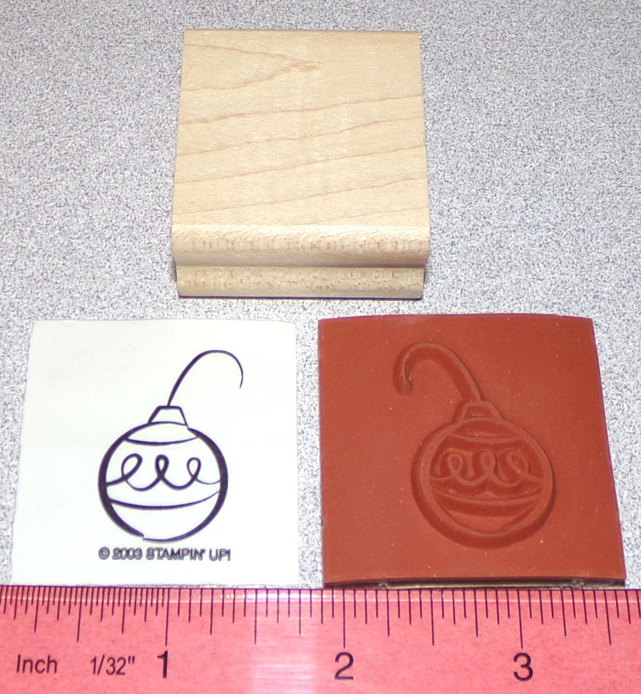 Ornament Rubber Stamp Single Christmas New Unmounted Stampin Up Little Layers II