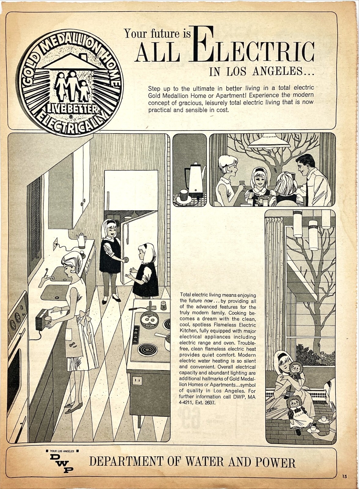 Los Angeles Department of Water and Power California Total Vtg Magazine Print Ad
