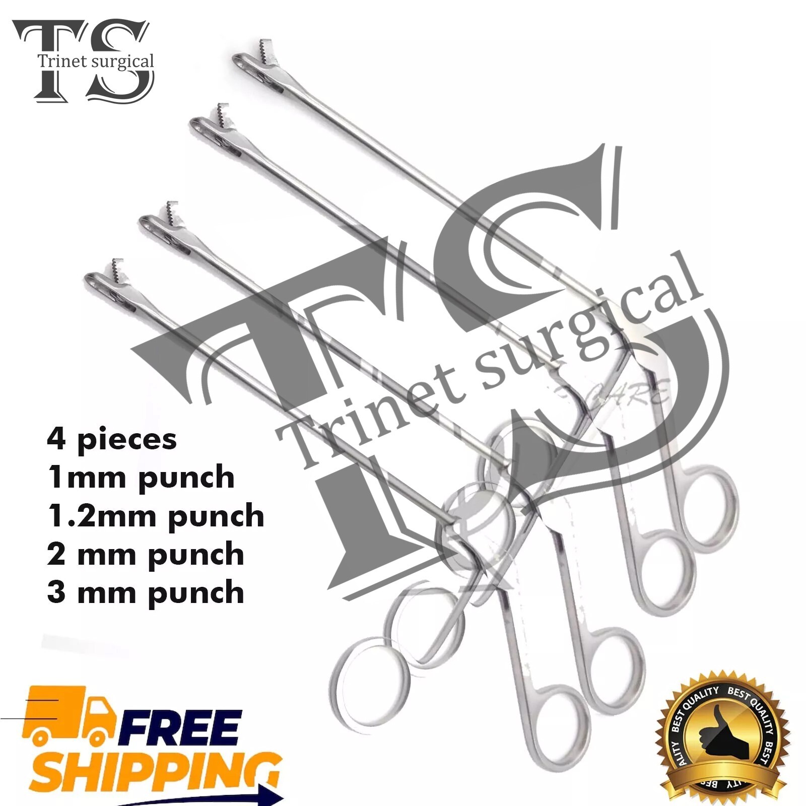 4pcs Arthroscopy Instruments Punch Forceps Orthopedics Instruments