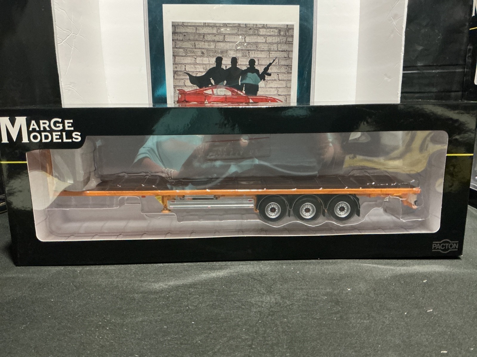 1/32 MARGE MODLES PACTON FLATBED TRALER YELLOW