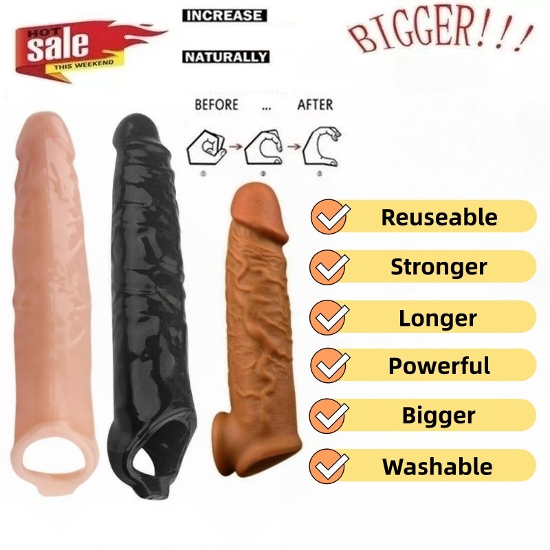 Big Men Male Cock-Girth-Enlarger-Enhancer-Penis-Extension-Extender-Sheath-Sleeve